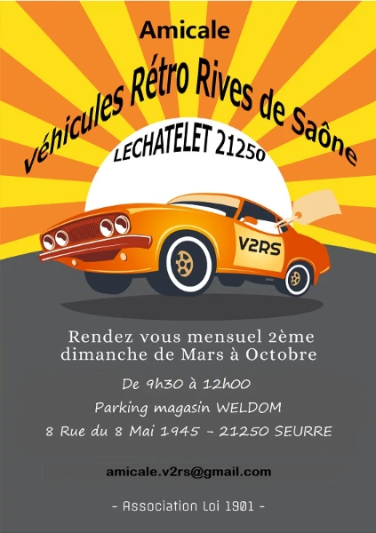 Rassemblement Mensuel de Véhicules Anciens et de Collections 2, 4 Roues ou Plus